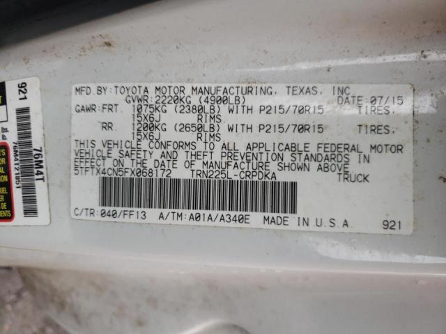2015 TOYOTA ACCORD 5TFTX4CN5FX068172