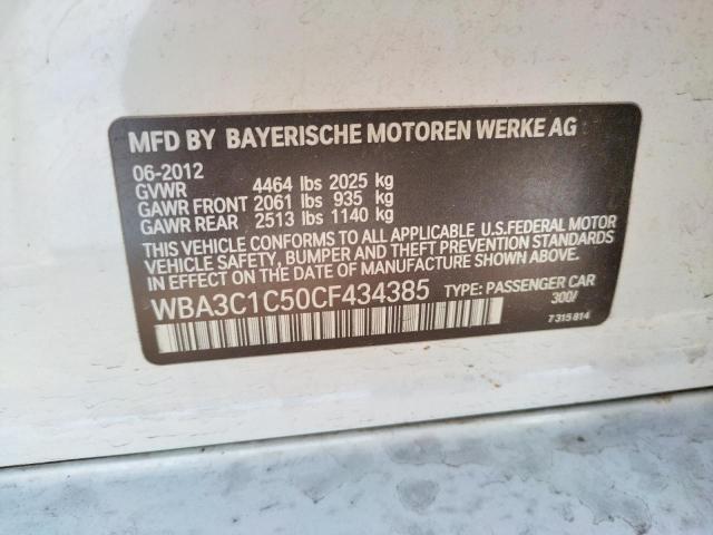 2012 BMW 328 I SULE WBA3C1C50CF434385