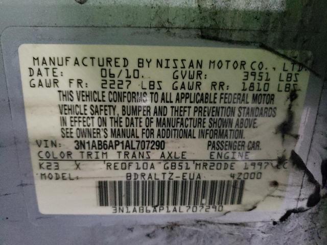 2010 NISSAN SENTRA 2.0 3N1AB6AP1AL707290