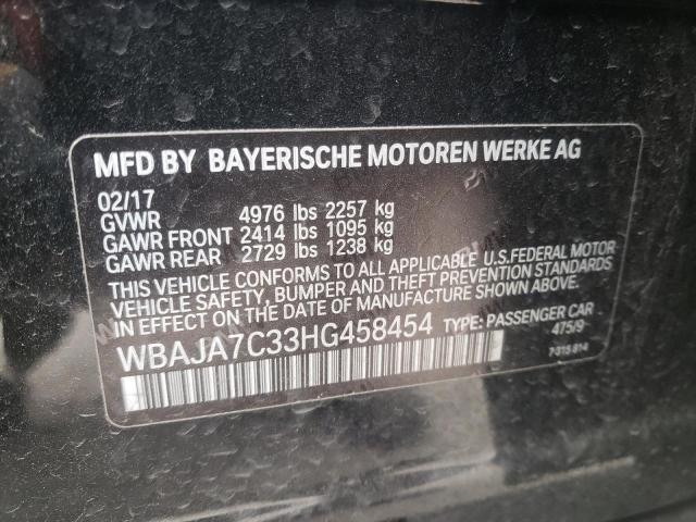 2017 BMW 530 WBAJA7C33HG458454