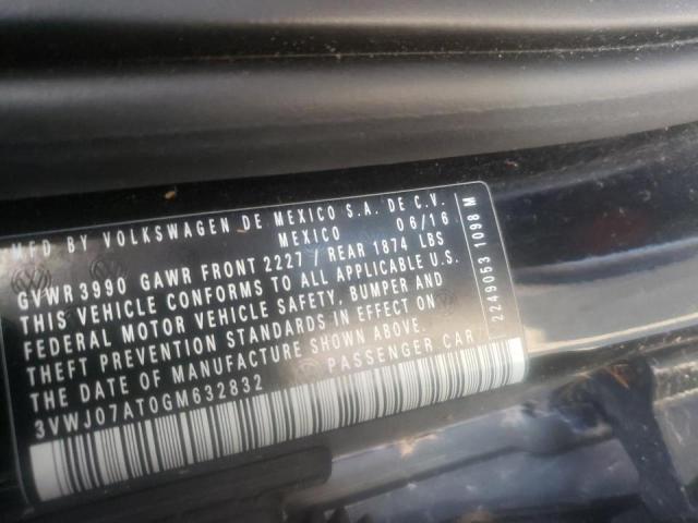 2016 VOLKSWAGEN BEETLE SE 3VWJ07AT0GM632832
