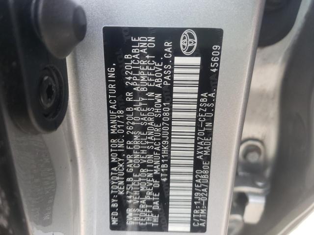 2018 TOYOTA CAMRY L/LE 4T1B11HK9JU070801