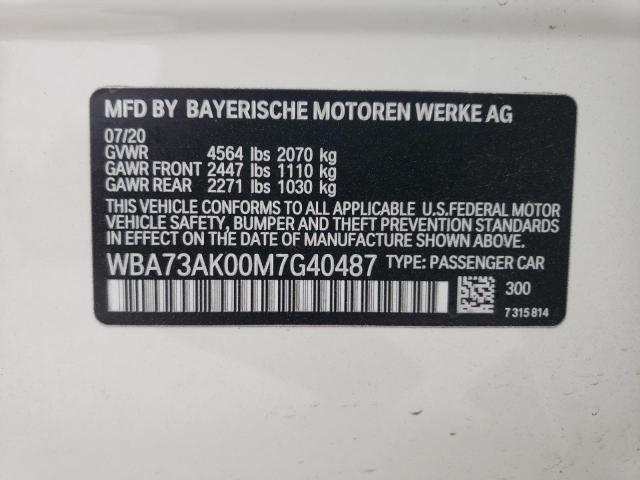 2021 BMW 228XI WBA73AK00M7G40487