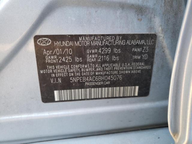 2011 HYUNDAI SONATA GLS 5NPEB4AC6BH045076