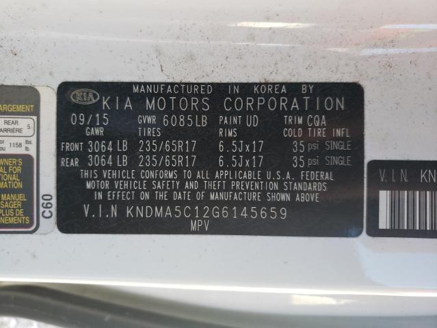 KNDMA5C12G6145659 | 2016 KIA SEDONA L