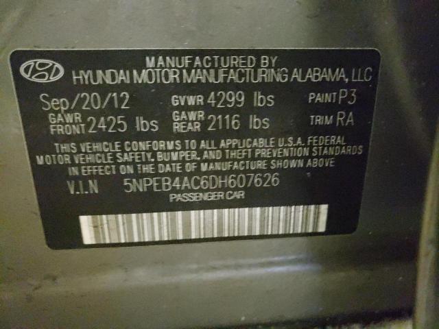 2013 HYUNDAI SONATA GLS 5NPEB4AC6DH607626
