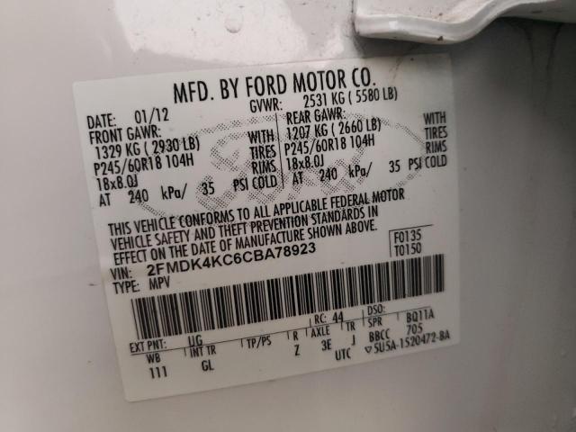 2012 FORD EDGE LIMIT 2FMDK4KC6CBA78923