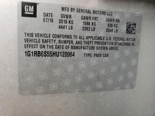 VIN 1G1RB6S55HU120984 2017 Chevrolet Volt, Premier no.10