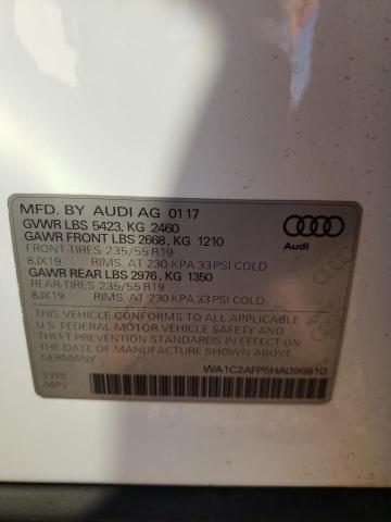 VIN WA1C2AFP5HA096810 2017 Audi Q5, Premium no.10