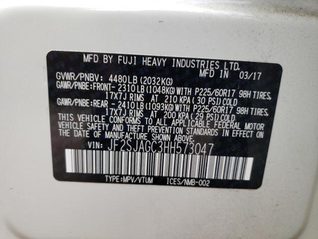 2011 SUBARU FORESTER JF2SJAGC3HH573047