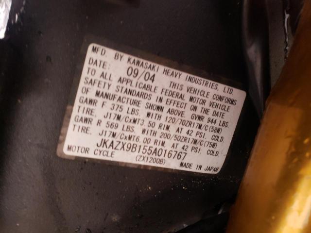2005 KAWASAKI ZX1200 B JKAZX9B155A016767