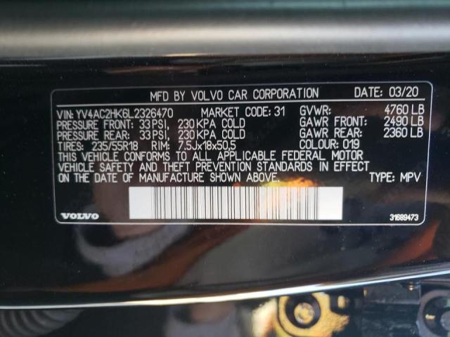 2020 VOLVO XC40 T4 MO YV4AC2HK6L2326470