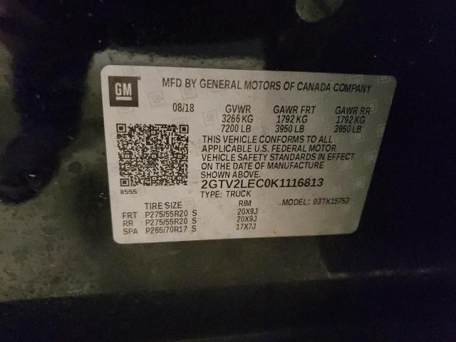 2019 GMC SIERRA LIM 2GTV2LEC0K1116813