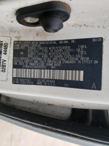 2010 TOYOTA SIENNA CE 5TDKK4CC2AS297870