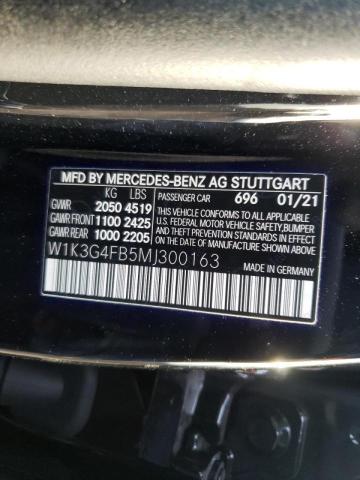 2021 MERCEDES-BENZ A 220 4MAT W1K3G4FB5MJ300163