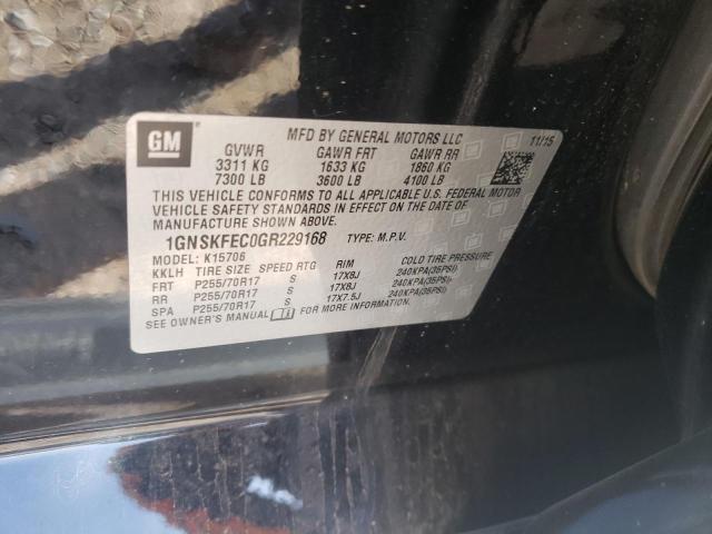 2016 CHEVROLET TAHOE SPEC 1GNSKFEC0GR229168