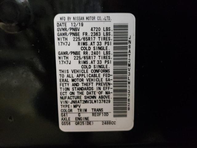 2020 NISSAN ROGUE S JN8AT2MV3LW137629