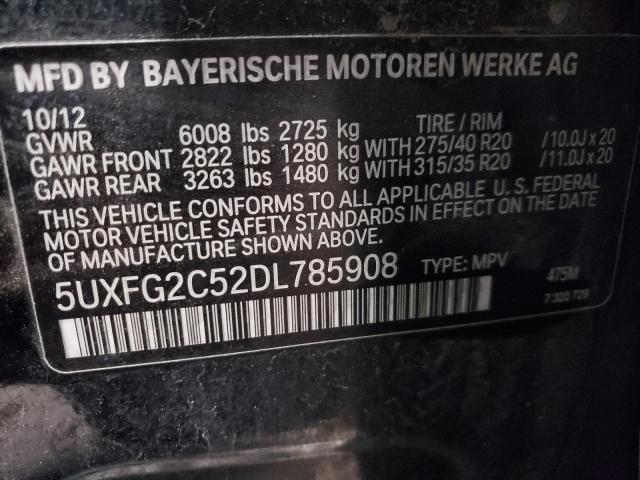 2013 BMW X6 XDRIVE3 5UXFG2C52DL785908