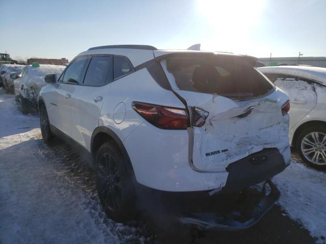 VIN: 3GNKBHRS0KS665926 Auction: COPART Lot: 70642231 Location: IL - CHICAGO SOUTH 3GNKBHRS0KS665926 CHEVROLET BLAZER 2019 WHITE Photo 3