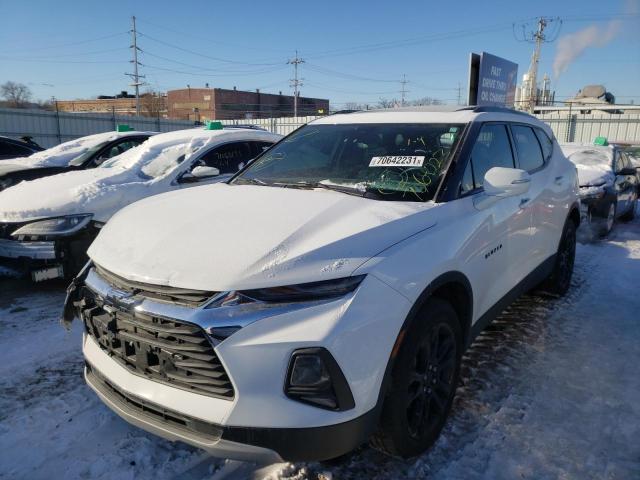 VIN: 3GNKBHRS0KS665926 Auction: COPART Lot: 70642231 Location: IL - CHICAGO SOUTH 3GNKBHRS0KS665926 CHEVROLET BLAZER 2019 WHITE Photo 2