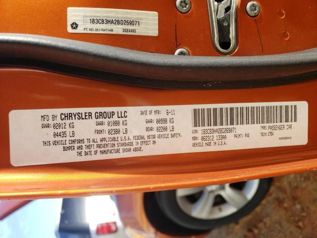 2011 DODGE CALIBER MA 1B3CB3HA2BD269071