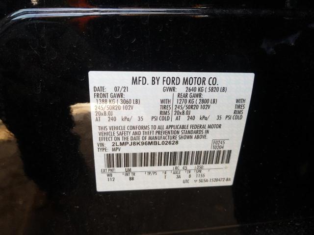 2021 LINCOLN NAUTILUS R 2LMPJ8K96MBL02628