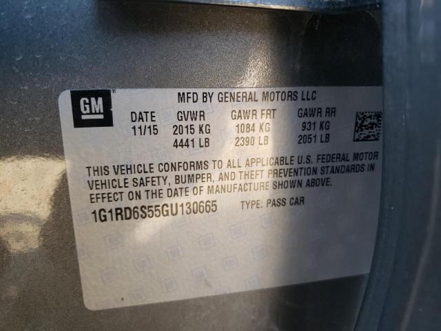 2016 CHEVROLET VOLT LTZ 1G1RD6S55GU130665