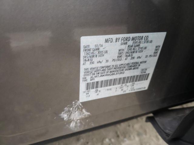 2016 LINCOLN MKX SELECT 2LMTJ8KR0GBL51262
