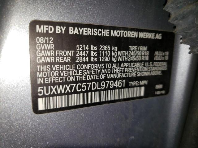 2013 BMW X3 XDRIVE3 5UXWX7C57DL979461