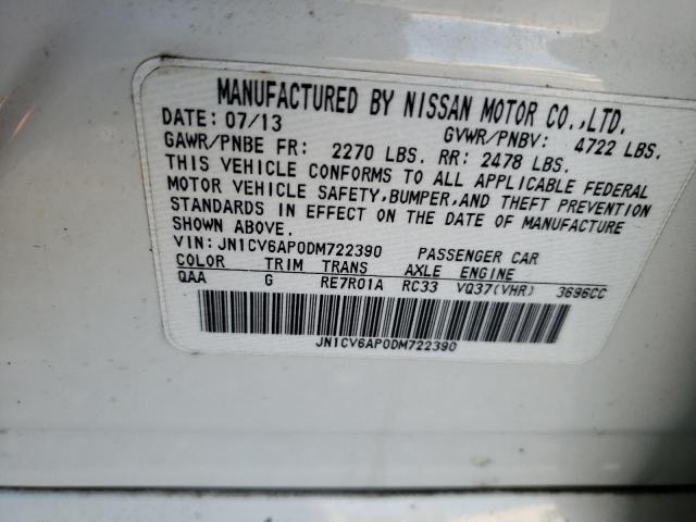 2013 INFINITI G37 BASE JN1CV6AP0DM722390