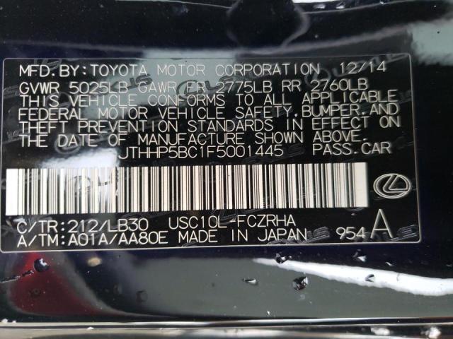 2015 LEXUS RC-F JTHHP5BC1F5001445