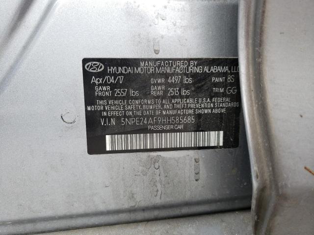 2017 HYUNDAI SONATA SE 5NPE24AF9HH585685