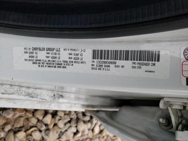 2012 DODGE AVENGER SE 1C3CDZAB0CN206968