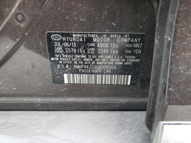 2016 HYUNDAI AZERA LIMI KMHFH4JG3GA508064