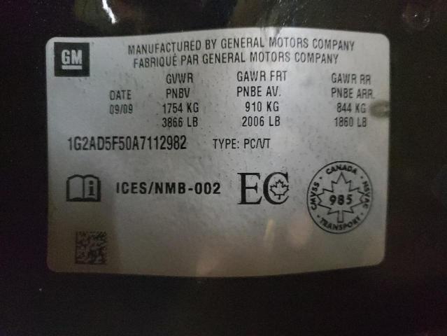 2010 PONTIAC G5 SE 1G2AD5F50A7112982
