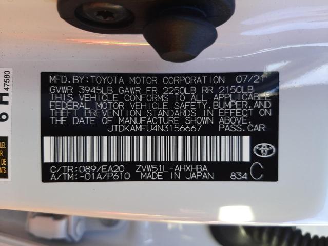 2022 TOYOTA PRIUS NIGH JTDKAMFU4N3156667