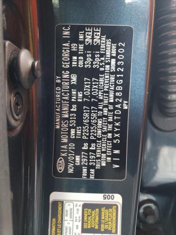 2011 KIA SORENTO BA 5XYKTDA28BG123002