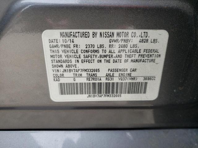 2015 INFINITI Q50 BASE JN1BV7AP7FM332665