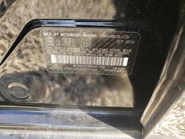 2019 MITSUBISHI MIRAGE LE ML32A5HJ9KH002319