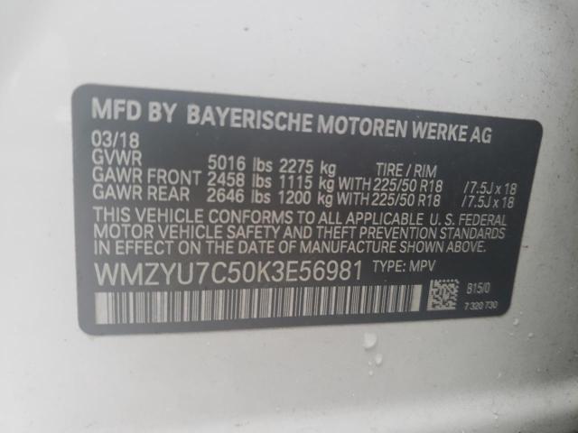 2019 MINI COOPER S E WMZYU7C50K3E56981