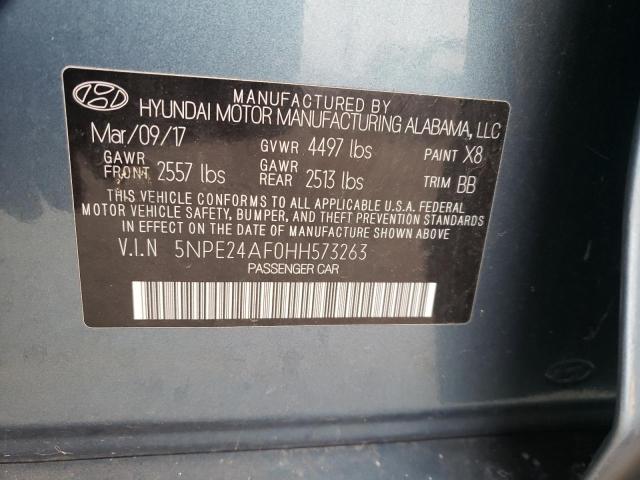 5NPE24AF0HH573263 Hyundai Sonata Se 2017. Фото: 9