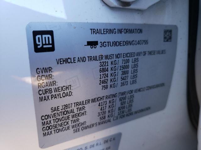 2022 GMC SIERRA 150 3GTU9DED9NG140755