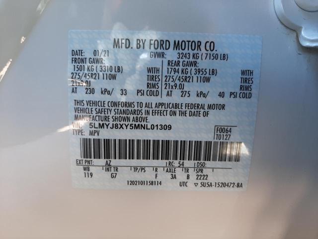 2021 LINCOLN AVIATOR GR 5LMYJ8XY5MNL01309