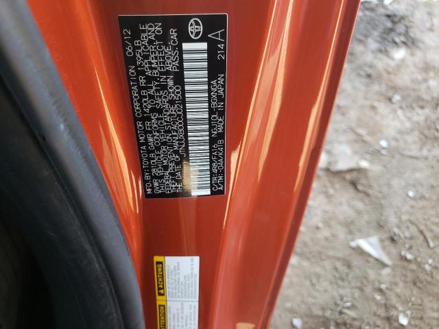 2012 TOYOTA SCION IQ JTNJJXB00CJ021500