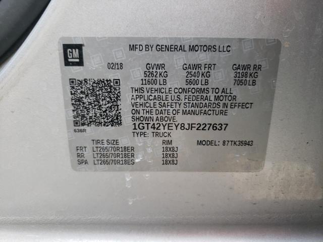 2018 GMC SIERRA K35 1GT42YEY8JF227637