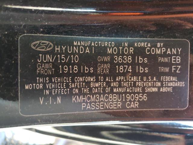 2011 HYUNDAI ACCENT GL KMHCM3AC8BU190956