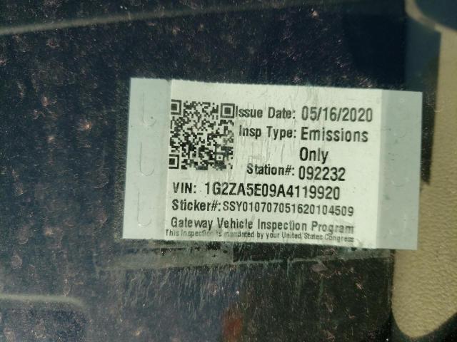 2010 PONTIAC G6 1G2ZA5E09A4119920