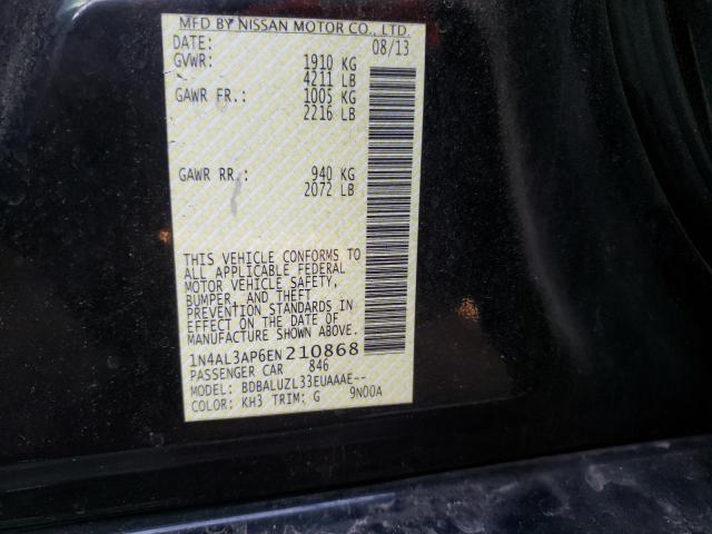 1N4AL3AP6EN210868 Nissan Altima 2.5 2014. Фото: 9