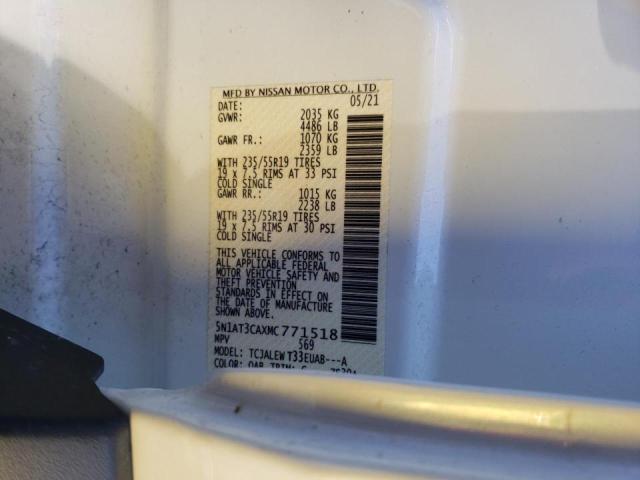 2021 NISSAN ROGUE SL 5N1AT3CAXMC771518