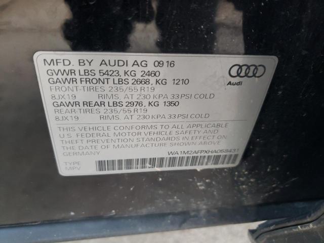 VIN WA1M2AFPXHA058431 2017 Audi Q5, Premium Plus no.10